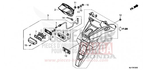 TAILLIGHT/LICENSE LIGHT CRF1000AG de 2016